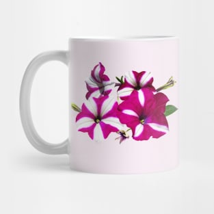 Petunias - Four Red and White Petunias Mug